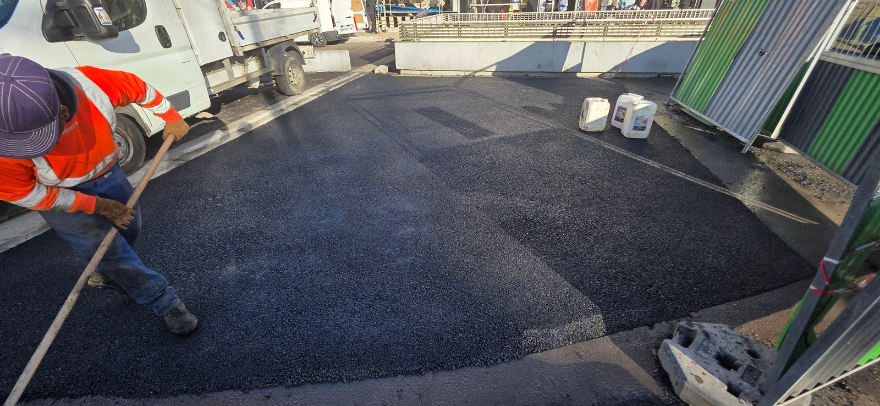 enrobé chaud 92 parking centre commercial